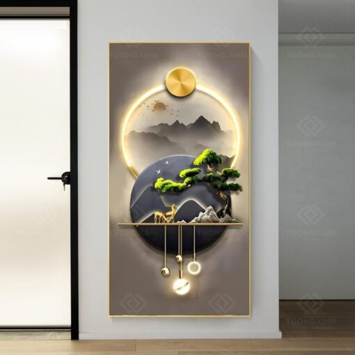 Tranh tráng gương cây xanh nghệ thuật TG3341