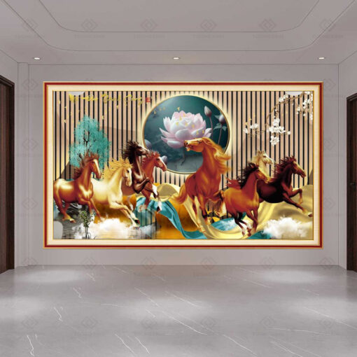 Tranh dán tường khổ lớn Mã Đáo Thành Công TDT01