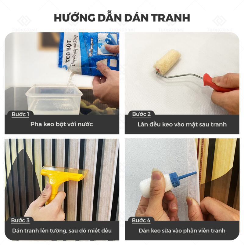 Tranh dán tường 3D bình cây xanh tươi mát TDT249 - Ảnh 4