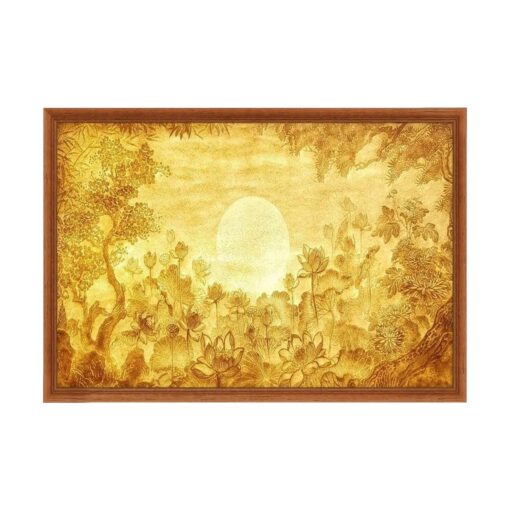 Tranh dán tường trúc chỉ trang trí phòng thờ TDT292