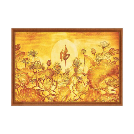 Tranh dán tường trúc chỉ trang trí phòng thờ TDT293