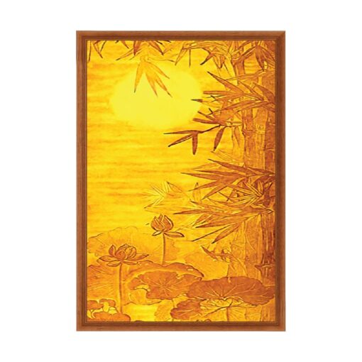 Tranh dán tường trúc chỉ trang trí phòng thờ TDT296