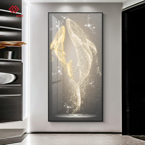 Tranh tráng gương cái voi nghệ thuật TG3416