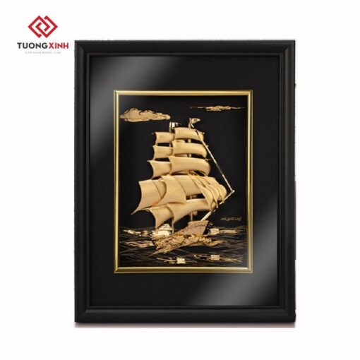 Tranh dát vàng cao cấp thuận buồm xuôi gió TDV04