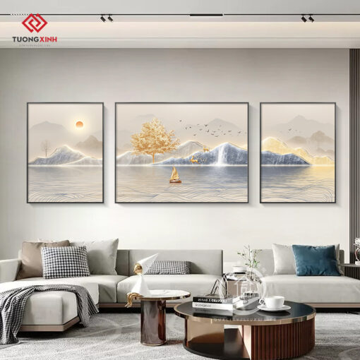 Tranh tráng gương phong cảnh nghệ thuật TG3412