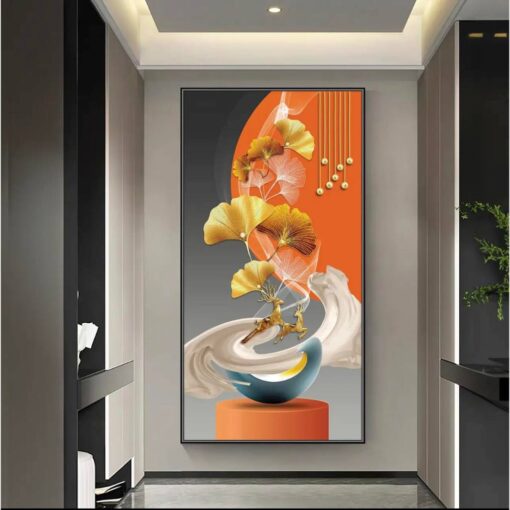 Tranh dán tường hươu 3D hiện đại TDT190