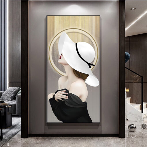 Tranh dán tường 3D cô gái nghệ thuật TDT219