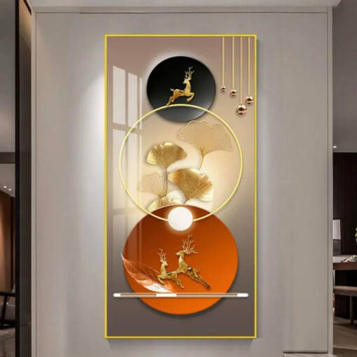 Tranh dán tường hươu 3D hiện đại TDT192