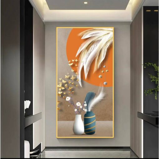 Tranh dán tường 3D lông vũ nghệ thuật TDT196