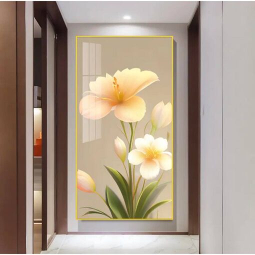 Tranh dán tường 3D hoa nghệ thuật TDT198