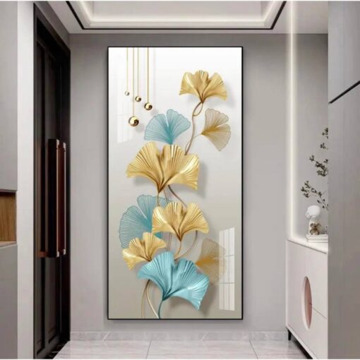 Tranh dán tường 3D chiếc lá nghệ thuật TDT202