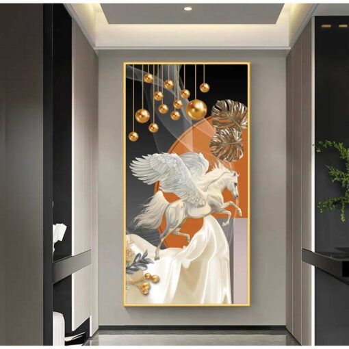 Tranh dán tường ngựa 3D hiện đại TDT203