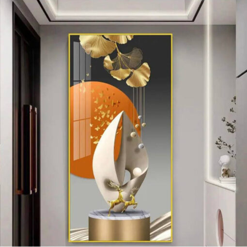 Tranh dán tường hươu 3D hiện đại TDT182