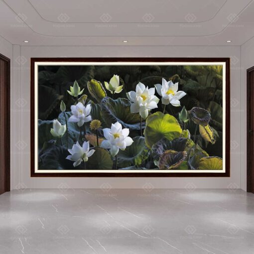 Tranh dán tường 3D hoa sen TDT99