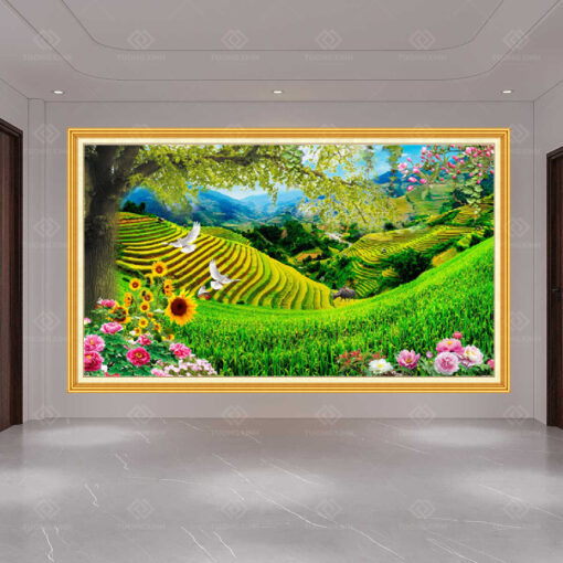 Tranh dán tường 3D phong cảnh TDT111