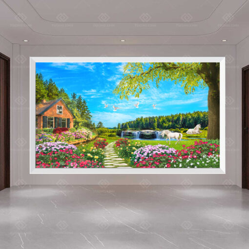 Tranh dán tường 3D phong cảnh TDT124