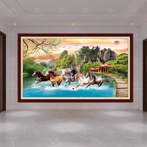 Tranh dán tường 3D mã đáo thành công TDT126