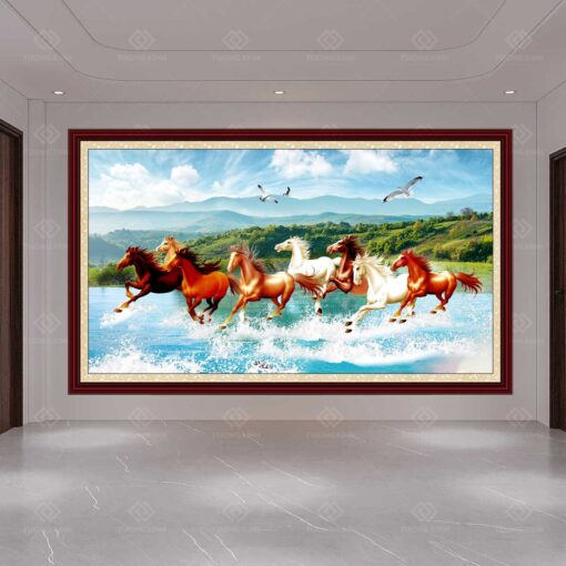 Tranh dán tường 3D mã đáo thành công TDT127