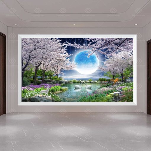 Tranh dán tường 3D phong cảnh TDT18