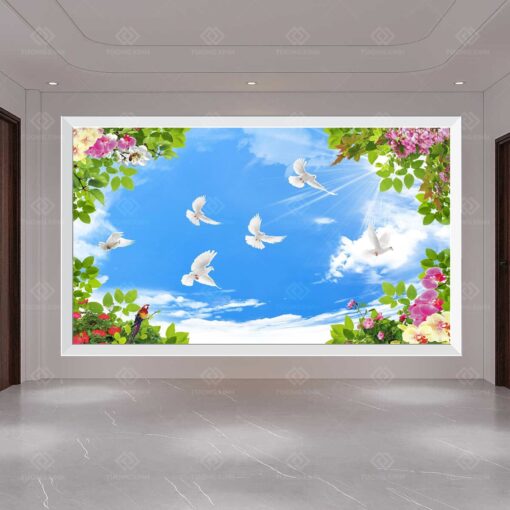 Tranh dán tường 3D phong cảnh TDT37