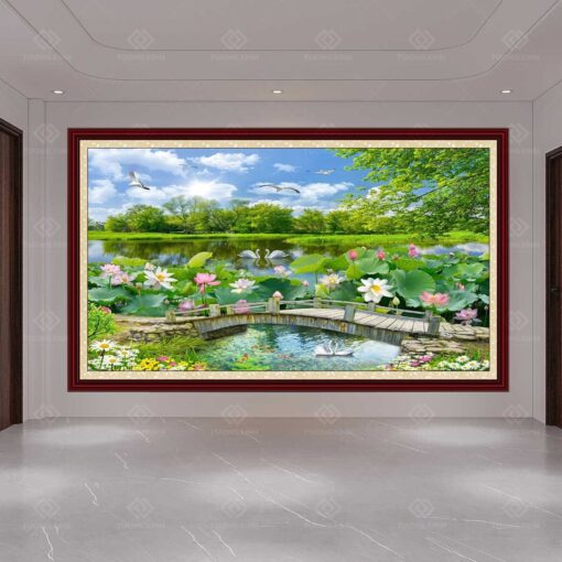 Tranh dán tường 3D phong cảnh TDT39