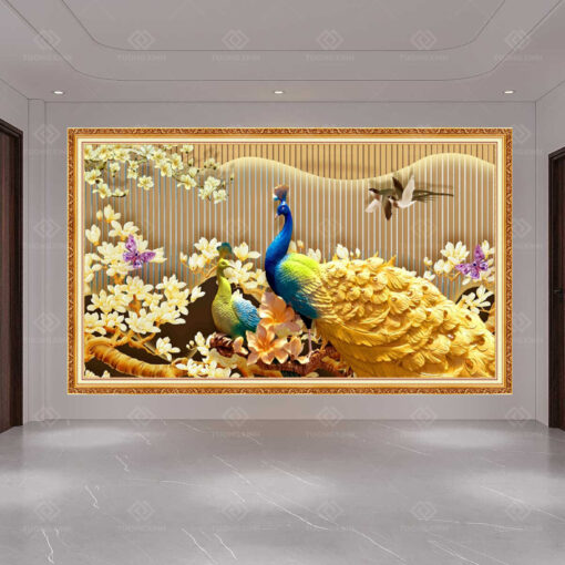 Tranh dán tường công thành danh toại 3D TDT05