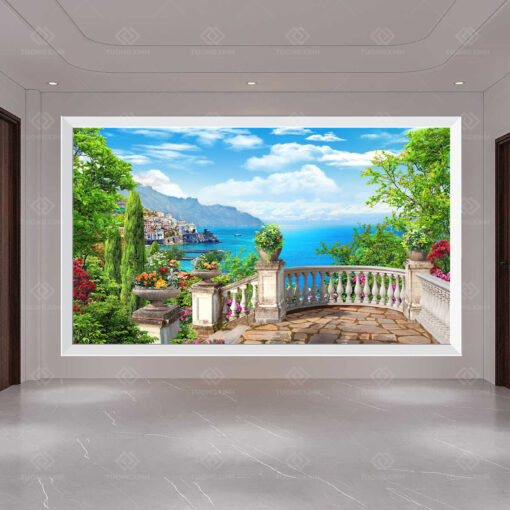 Tranh dán tường 3D phong cảnh TDT89