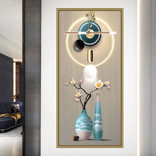 Tranh dán tường 3D bình hoa nghệ thuật TDT211