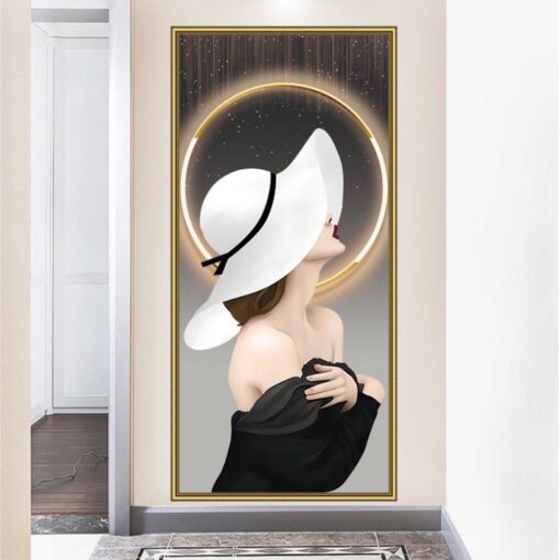 Tranh dán tường 3D cô gái nghệ thuật TDT212