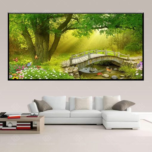 Tranh dán tường 3D phong cảnh TDT167