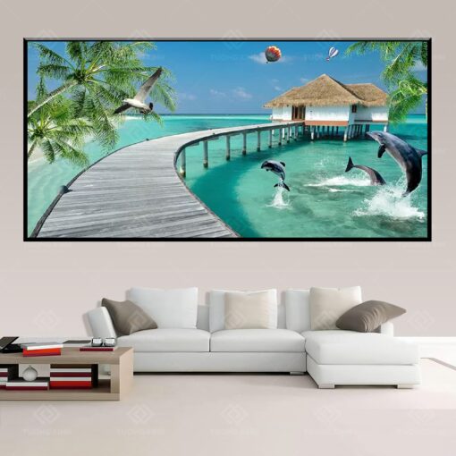 Tranh dán tường 3D phong cảnh TDT174