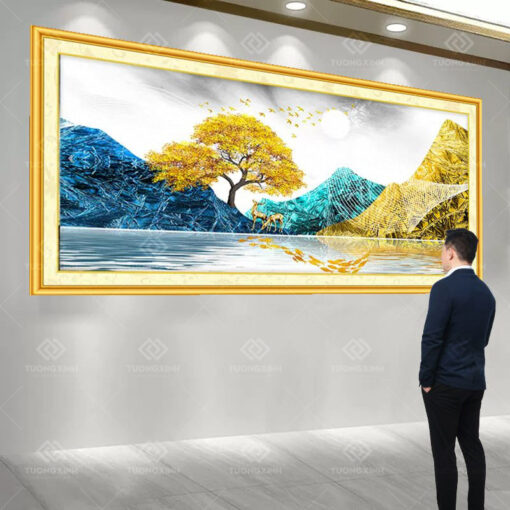 Tranh dán tường 3D phong thuỷ TDT154