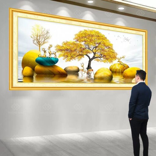 Tranh dán tường 3D phong thuỷ TDT159