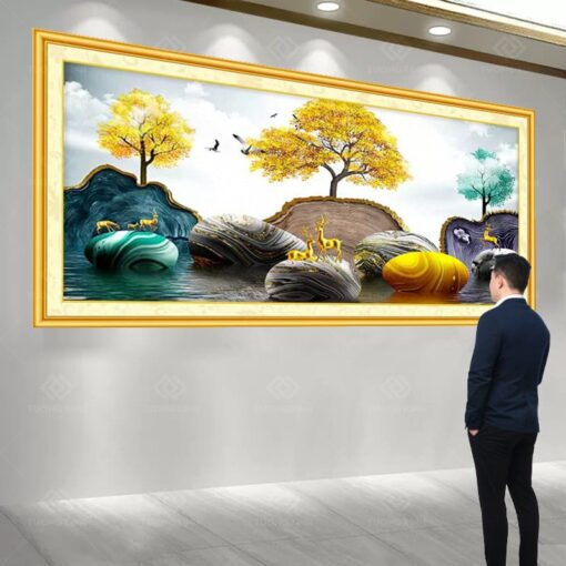 Tranh dán tường 3D phong thuỷ TDT160