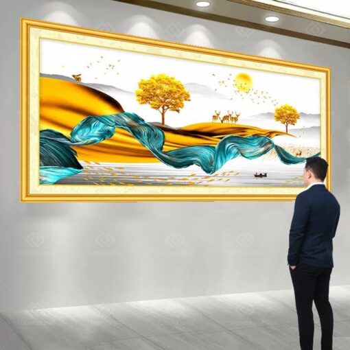 Tranh dán tường 3D phong thuỷ TDT161