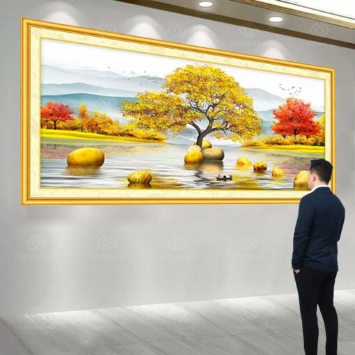 Tranh dán tường 3D phong thuỷ TDT162