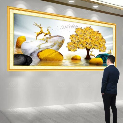 Tranh dán tường 3D phong thuỷ TDT163