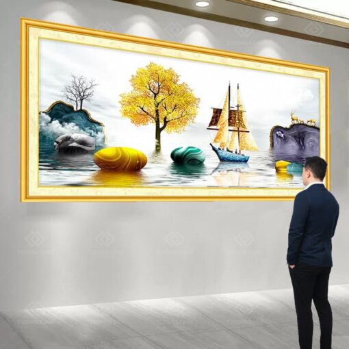 Tranh dán tường 3D phong thuỷ TDT164