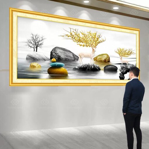 Tranh dán tường 3D phong thuỷ TDT165