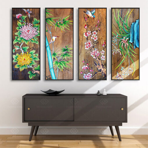 Tranh treo tường Tứ Quý TQ3626