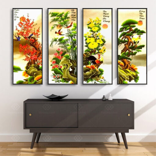 Tranh treo tường Tứ Quý TQ3612