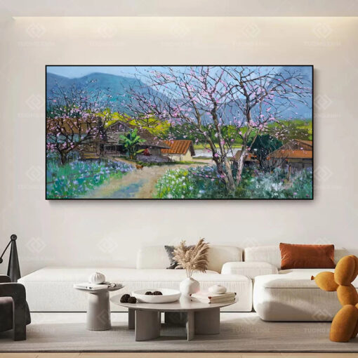 Tranh tráng gương Art phong cảnh TG3654