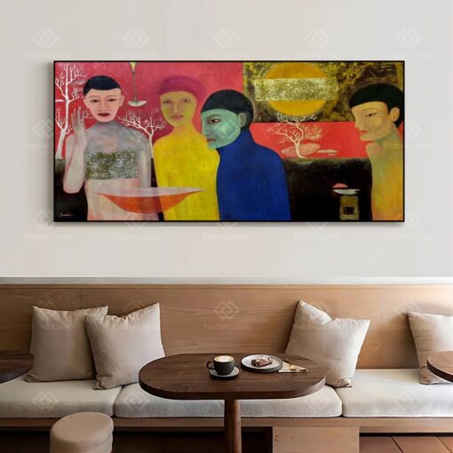 Tranh tráng gương Art những chiếc mặt nạ TG3669