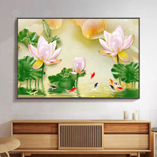 Tranh treo tường hoa sen nghệ thuật TG3564