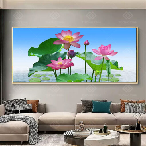 Tranh treo tường hoa sen nghệ thuật TG3581