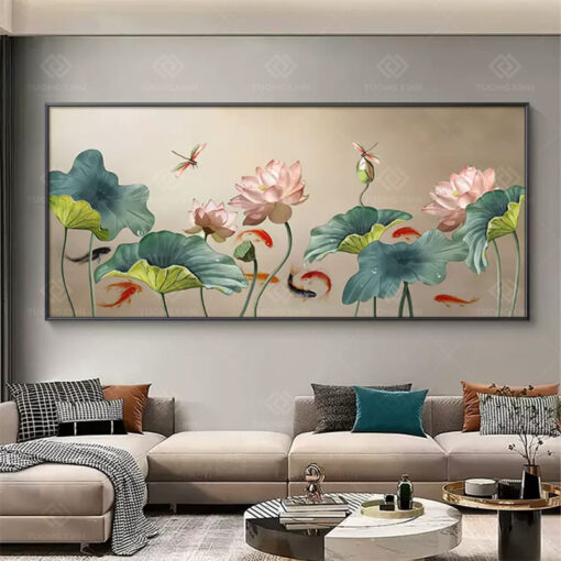 Tranh treo tường hoa sen nghệ thuật TG3582