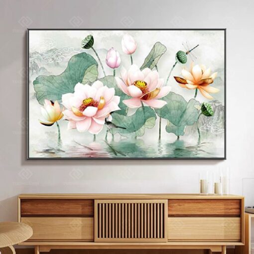 Tranh treo tường hoa sen nghệ thuật TG3566