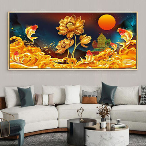 Tranh treo tường hoa sen nghệ thuật TG3584