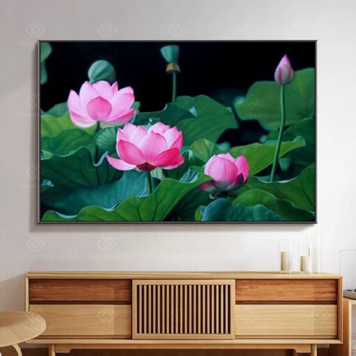 Tranh treo tường hoa sen nghệ thuật TG3569