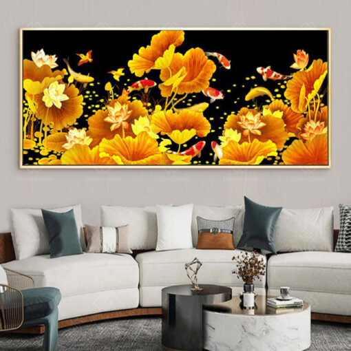 Tranh treo tường hoa sen nghệ thuật TG3586